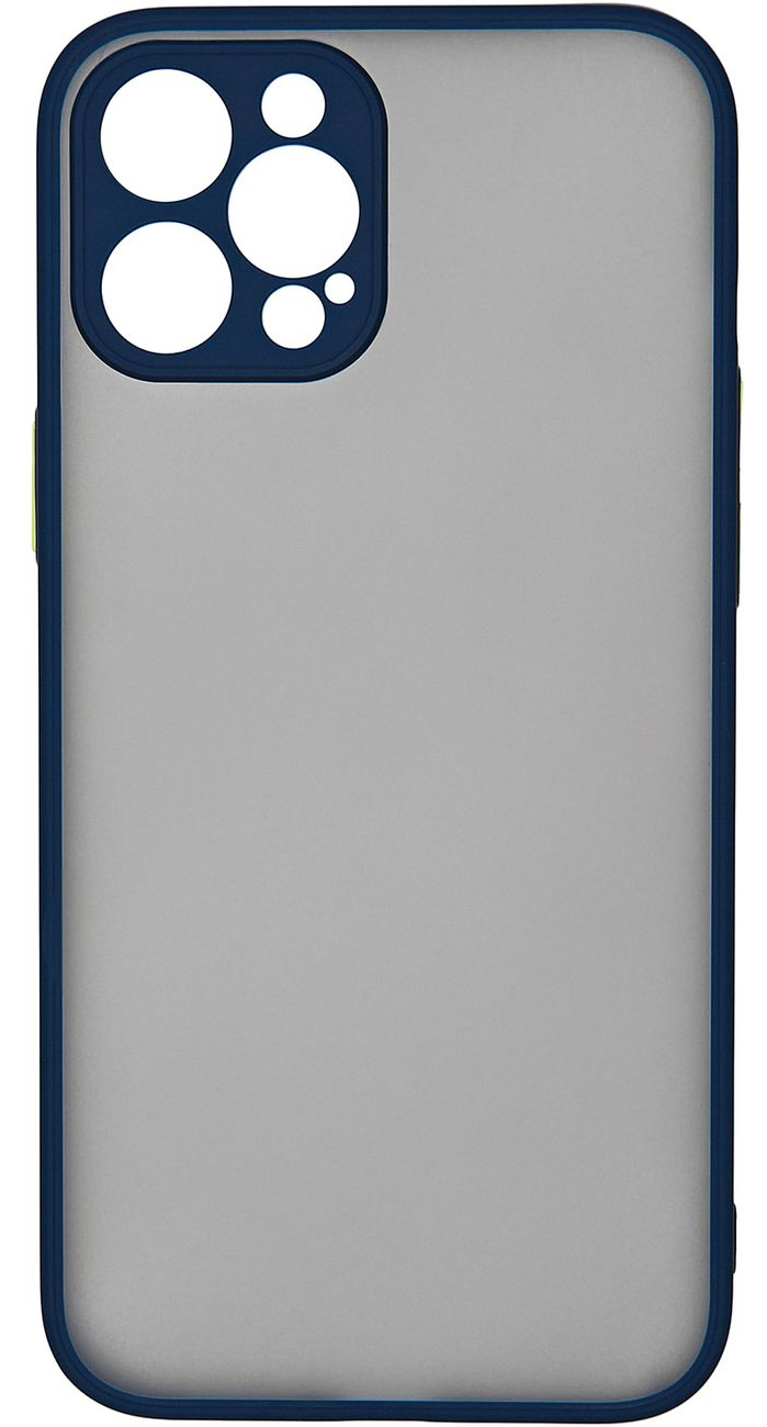 Чехол матовый с бампером Safe Camera для iPhone 12 Pro Max темно-синий